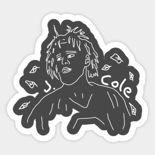 j. cole off seasons drawing art Sticker